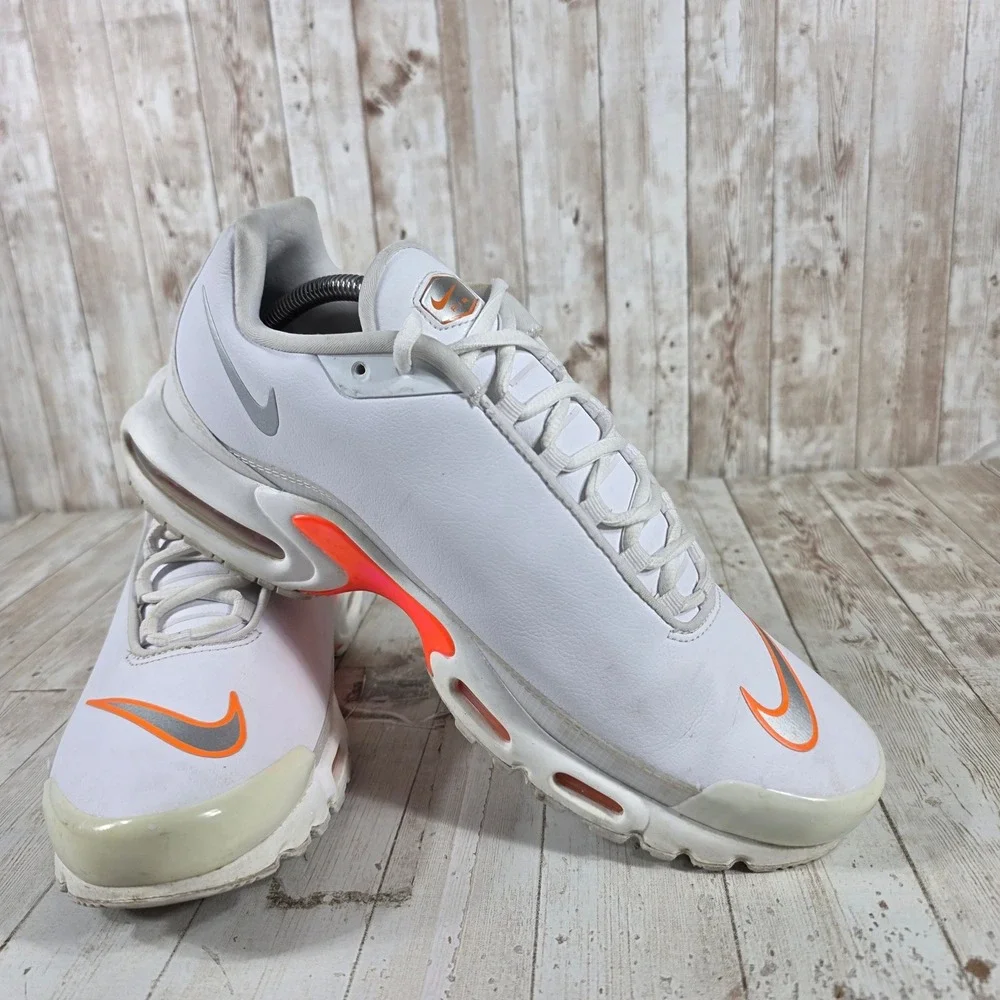 Nike Air Max Plus NS‎ GPX White Total Orange Tn Logo Mens AQ1088-100 Size 11